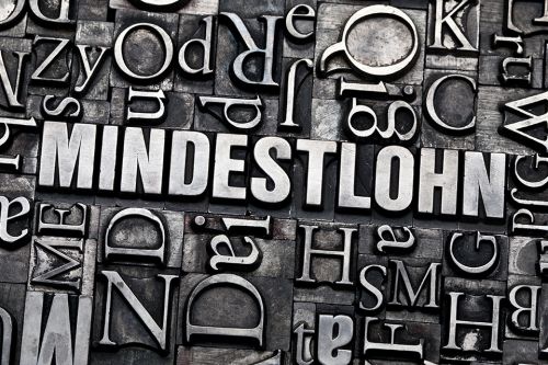 Foto: Schriftzug Mindestlohn